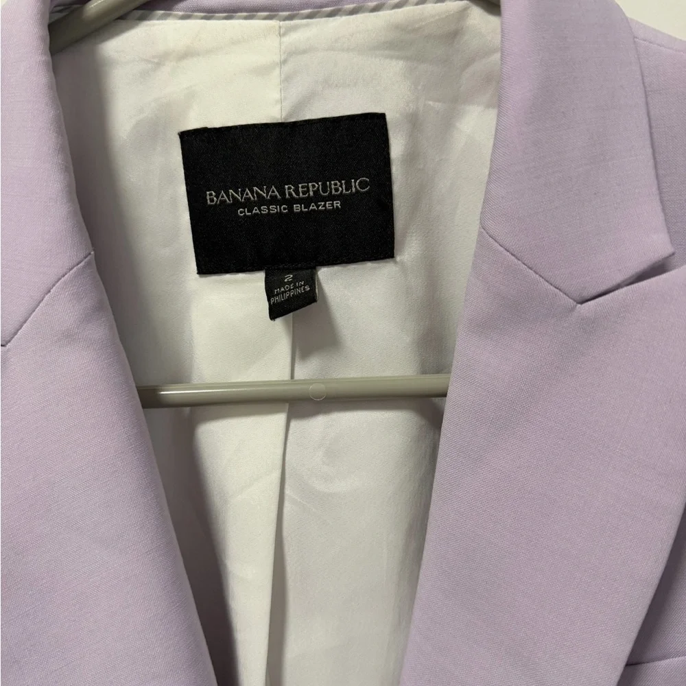 NWOT Banana Republic Light (lilac) Purple Blazer and pants set - Picture 2 of 6
